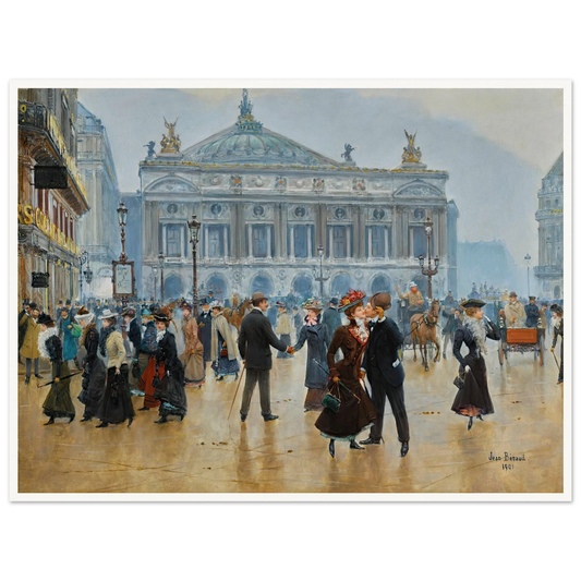 L’arrivée Des Midinettes (1901) Art Print | Jean Beraud - Framed Poster - 30x40 cm / 12x16″ - Black frame