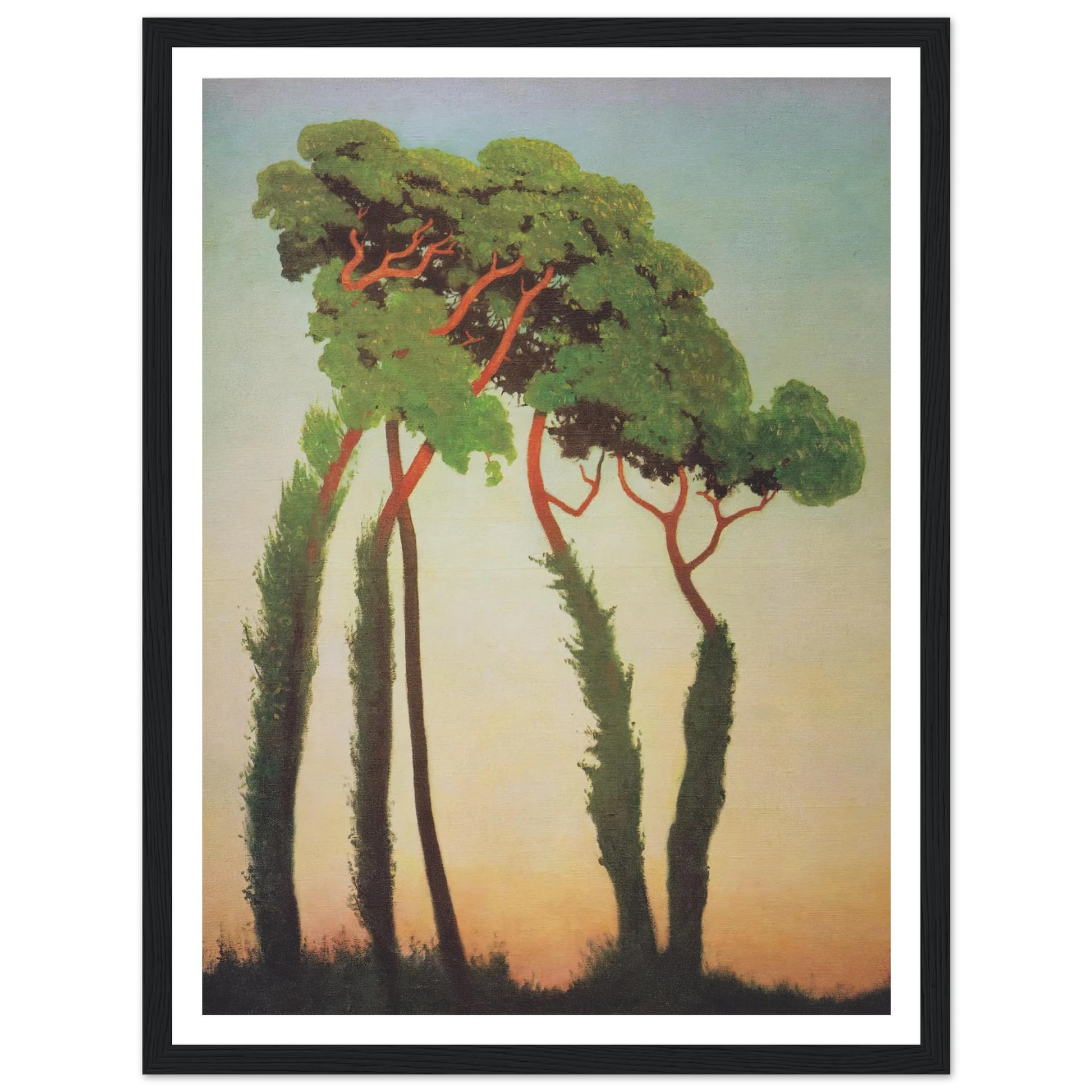 Last sun rays (1911) Art Print | Felix Vallotton - Framed Poster - 30x40 cm / 12x16″ - Black frame