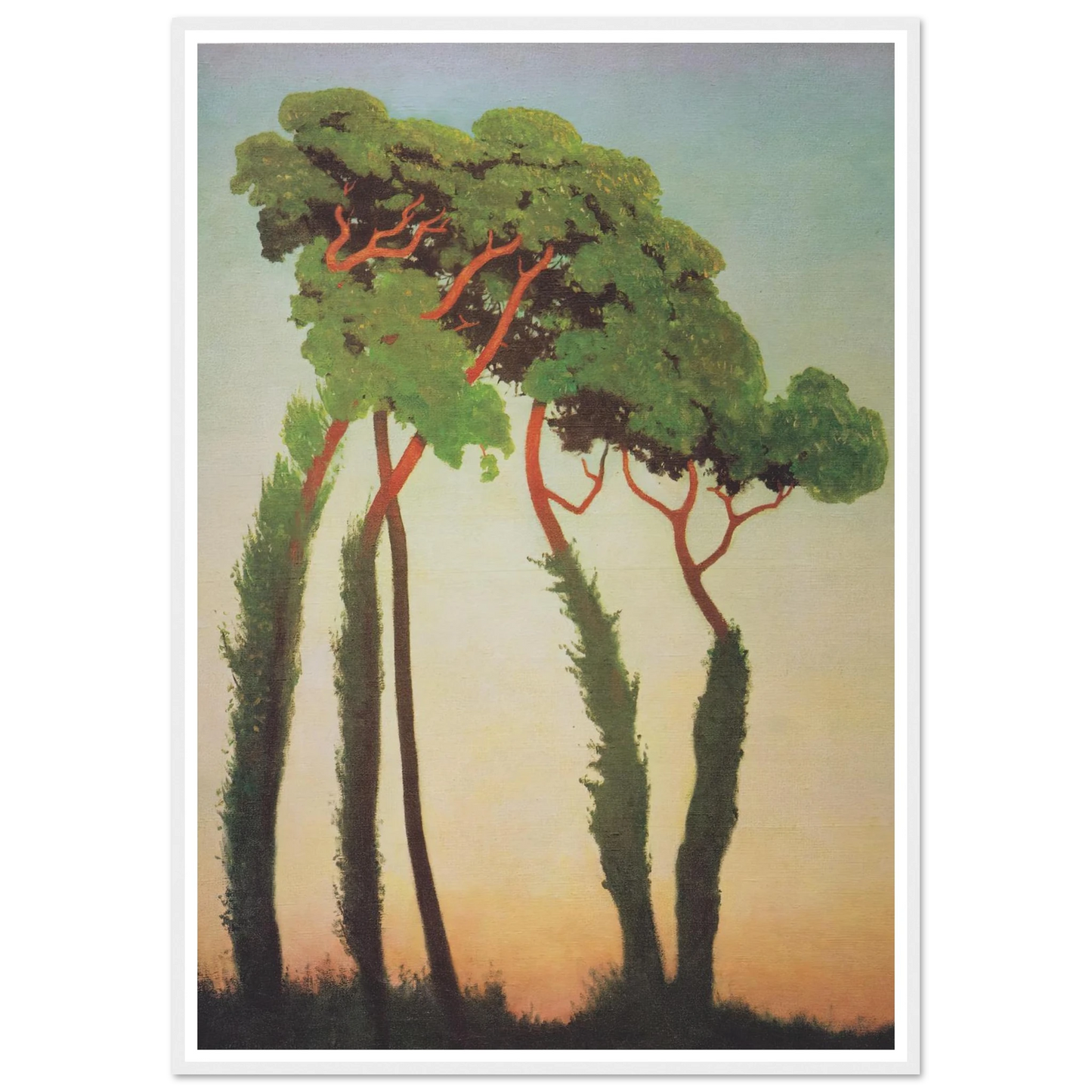 Last sun rays (1911) Art Print | Felix Vallotton - Framed Poster - 30x40 cm / 12x16″ - Black frame