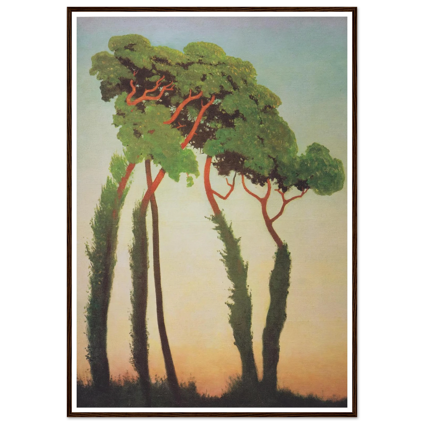 Last sun rays (1911) Art Print | Felix Vallotton - Framed Poster - 30x40 cm / 12x16″ - Black frame