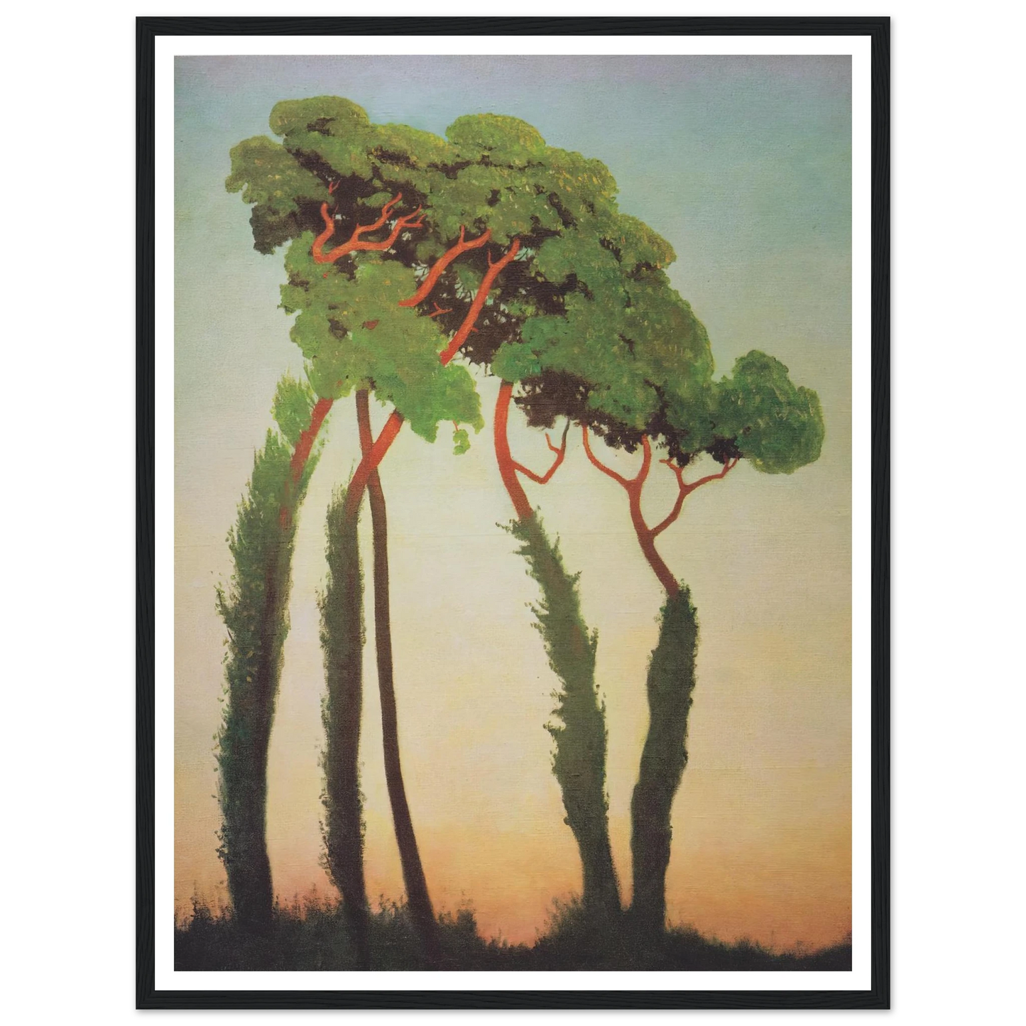 Last sun rays (1911) Art Print | Felix Vallotton - Framed Poster - 30x40 cm / 12x16″ - Black frame
