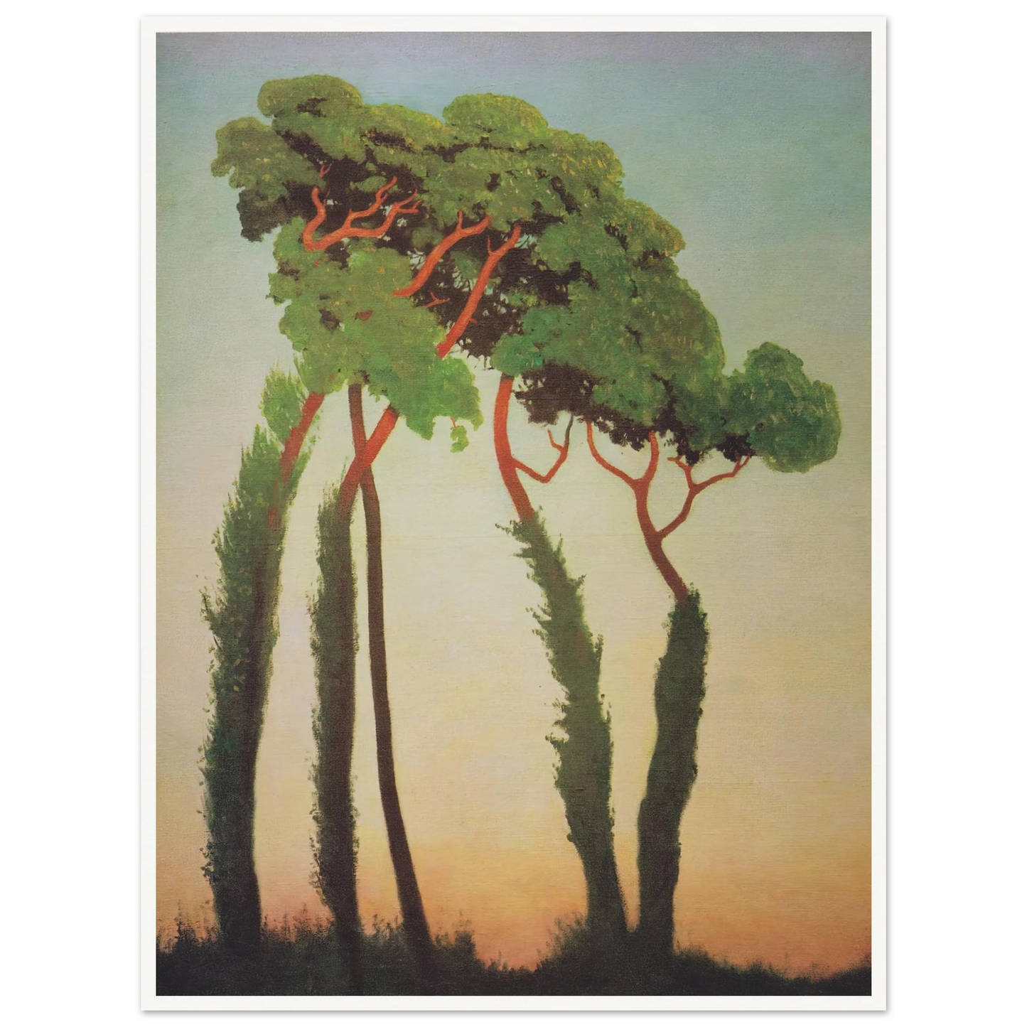 Last sun rays (1911) Art Print | Felix Vallotton - Framed Poster - 30x40 cm / 12x16″ - Black frame