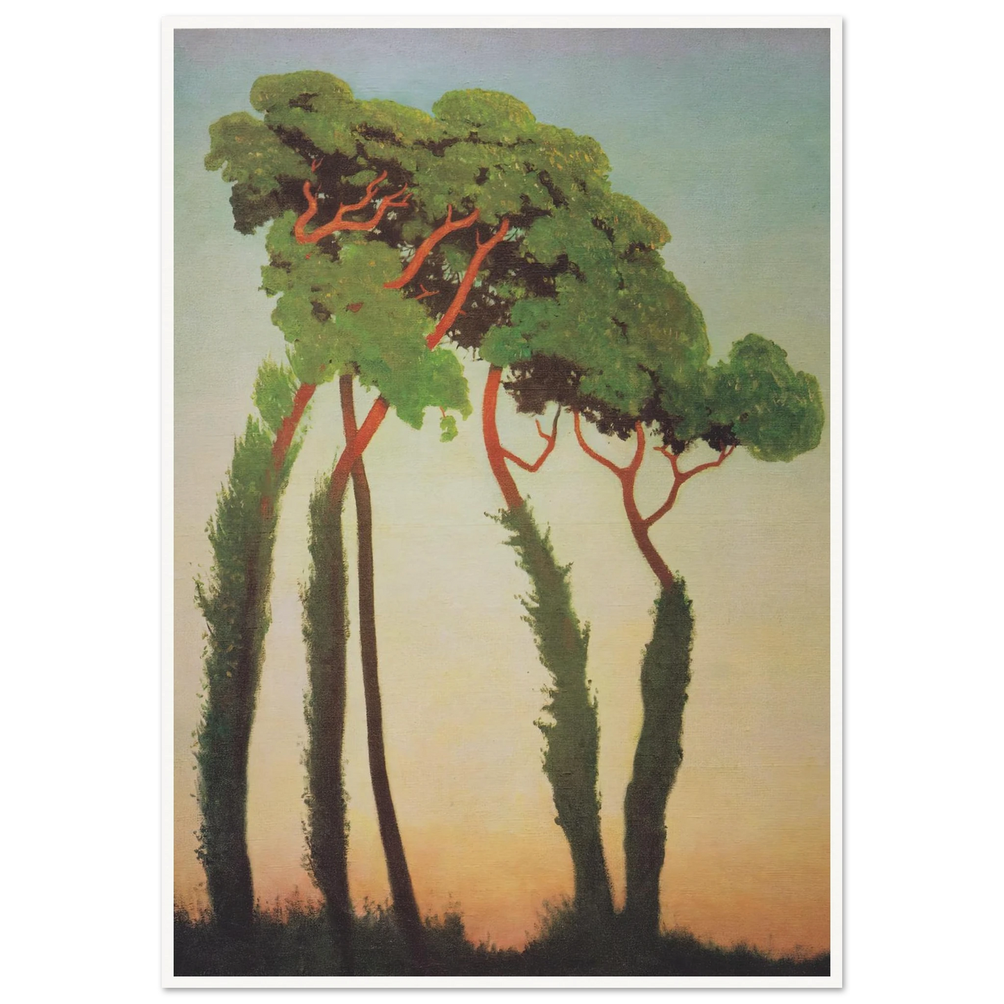 Last sun rays (1911) Art Print | Felix Vallotton - Framed Poster - 30x40 cm / 12x16″ - Black frame