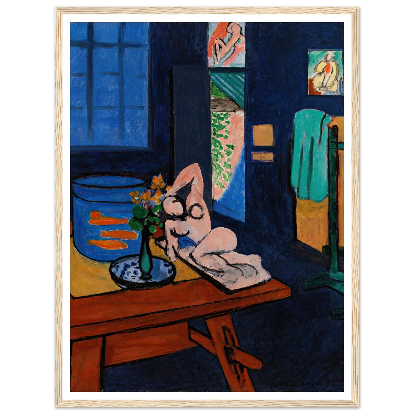 L’Atelier aux poissons rouges (1912) Art Print | Henri Matisse - Framed Poster - 30x40 cm / 12x16″ - Black frame