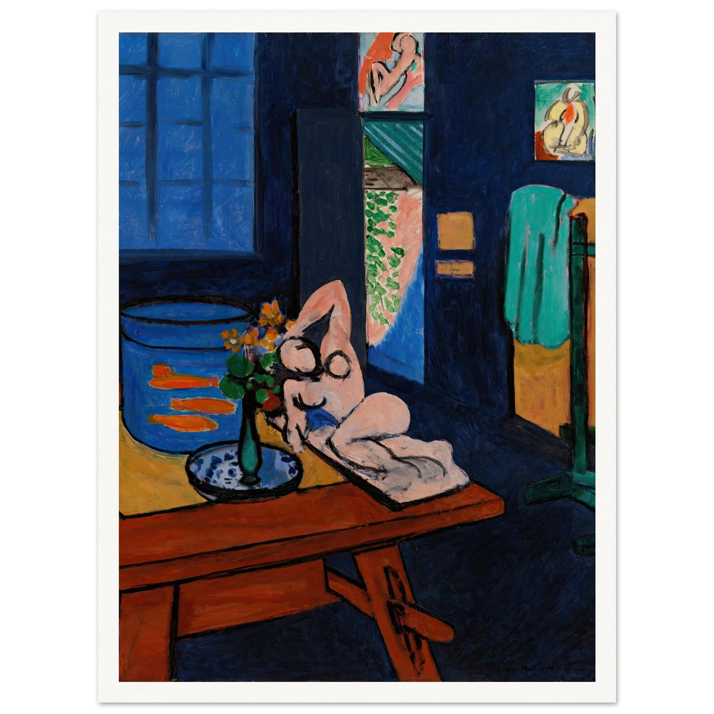 L’Atelier aux poissons rouges (1912) Art Print | Henri Matisse - Framed Poster - 30x40 cm / 12x16″ - Black frame