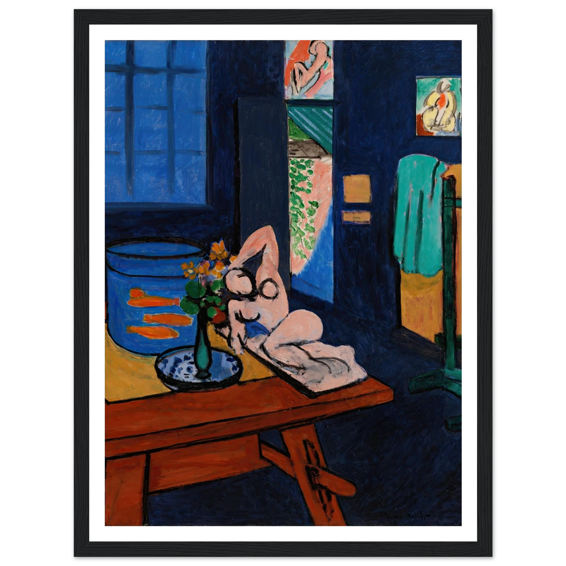 L’Atelier aux poissons rouges (1912) Art Print | Henri Matisse - Framed Poster - 30x40 cm / 12x16″ - Black frame