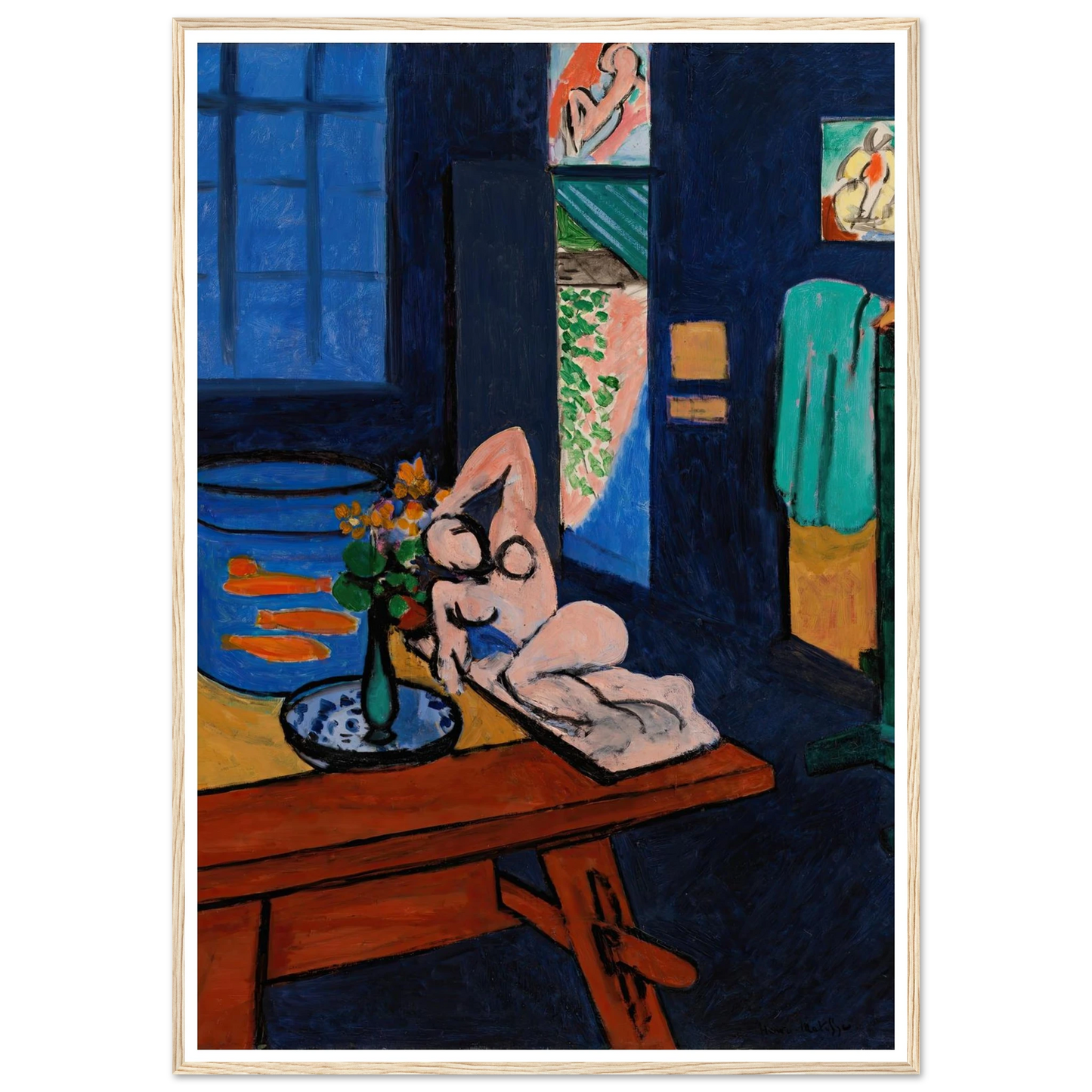 L’Atelier aux poissons rouges (1912) Art Print | Henri Matisse - Framed Poster - 30x40 cm / 12x16″ - Black frame