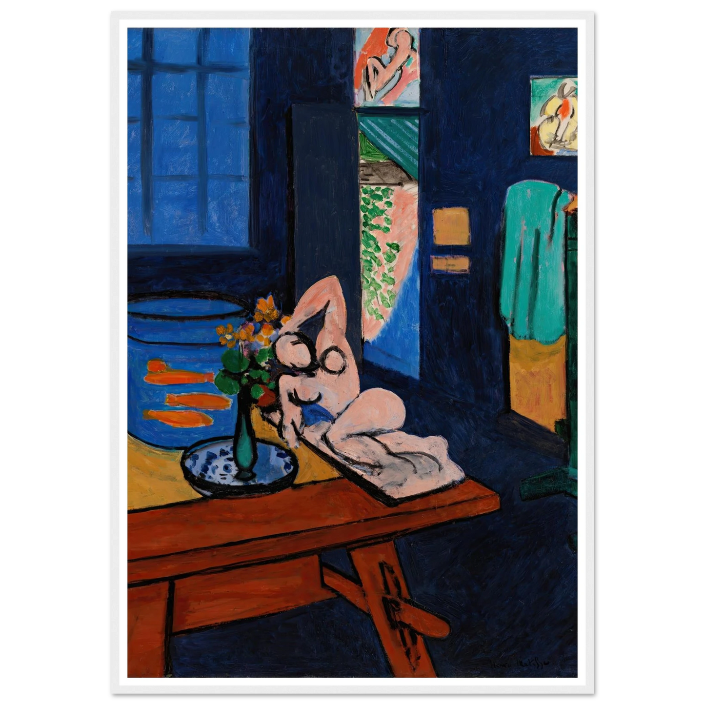 L’Atelier aux poissons rouges (1912) Art Print | Henri Matisse - Framed Poster - 30x40 cm / 12x16″ - Black frame