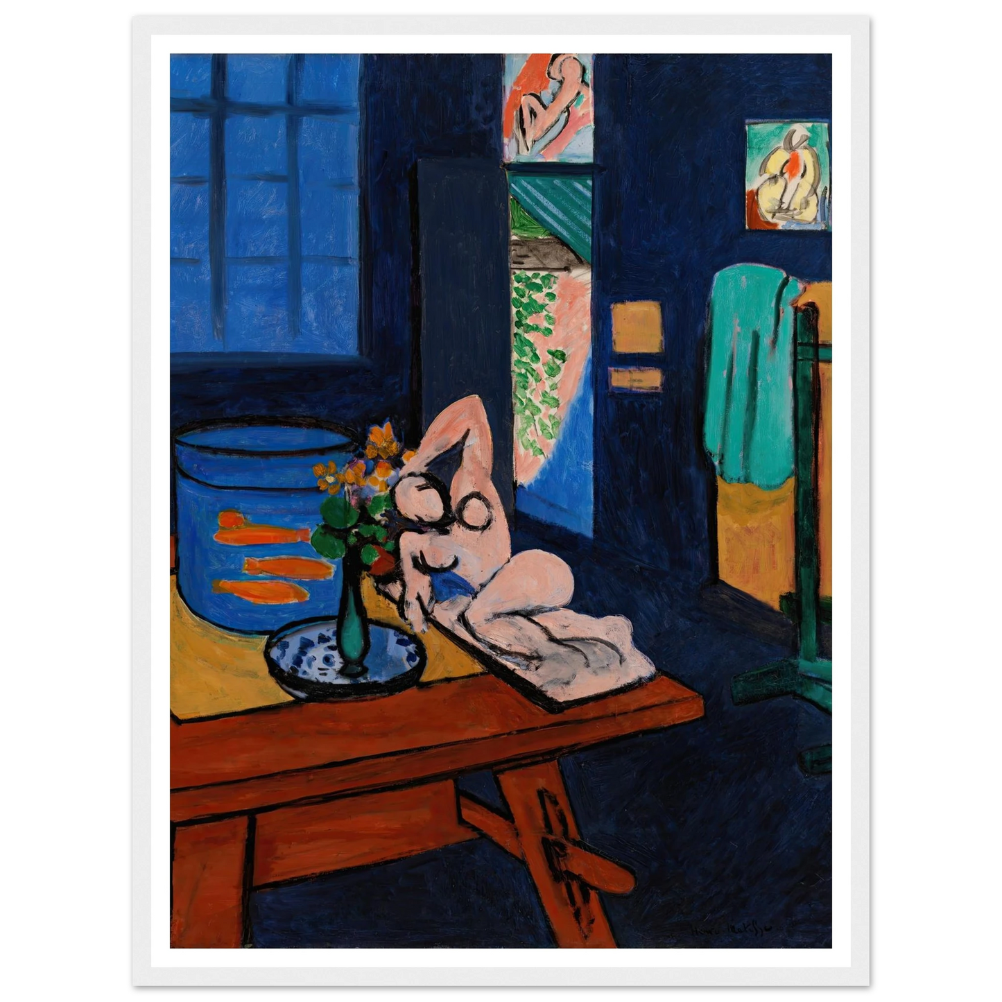 L’Atelier aux poissons rouges (1912) Art Print | Henri Matisse - Framed Poster - 30x40 cm / 12x16″ - Black frame