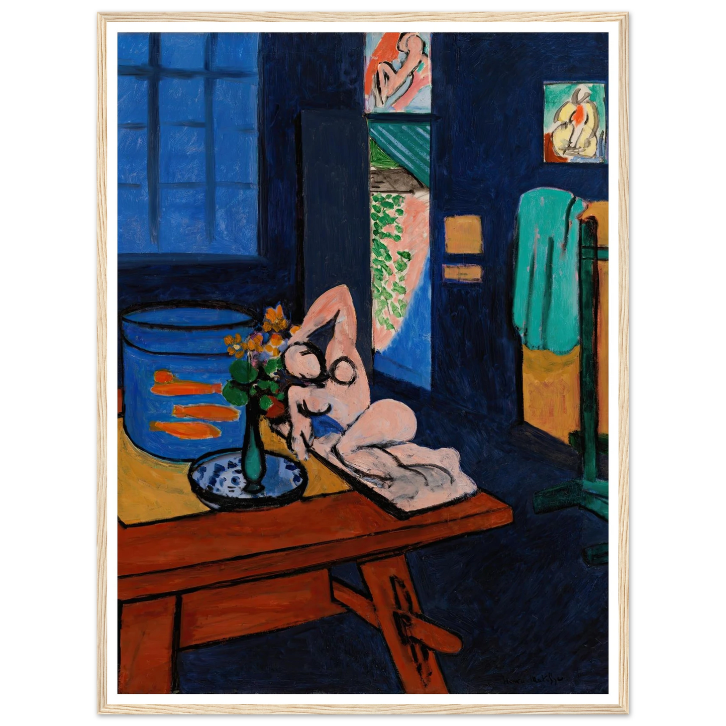 L’Atelier aux poissons rouges (1912) Art Print | Henri Matisse - Framed Poster - 30x40 cm / 12x16″ - Black frame