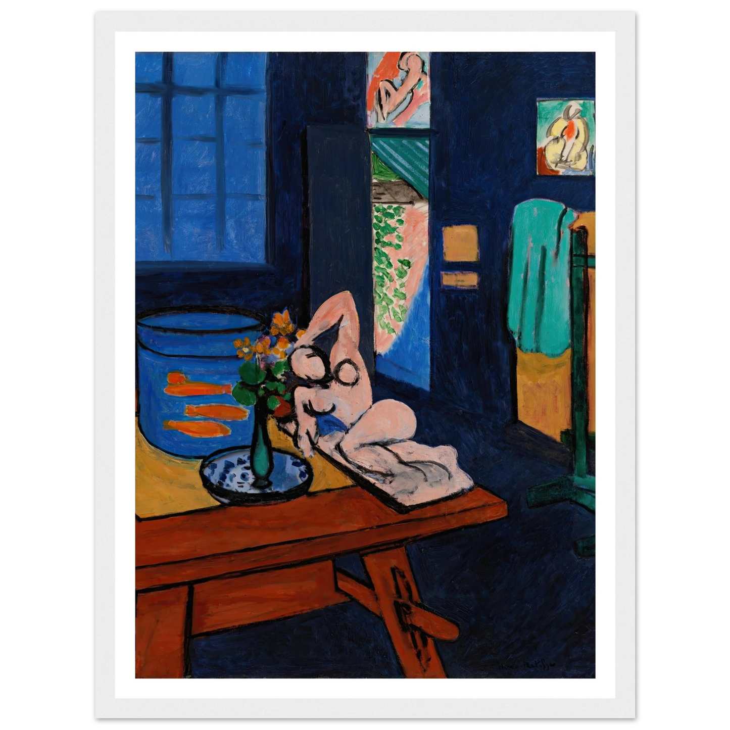 L’Atelier aux poissons rouges (1912) Art Print | Henri Matisse - Framed Poster - 30x40 cm / 12x16″ - Black frame