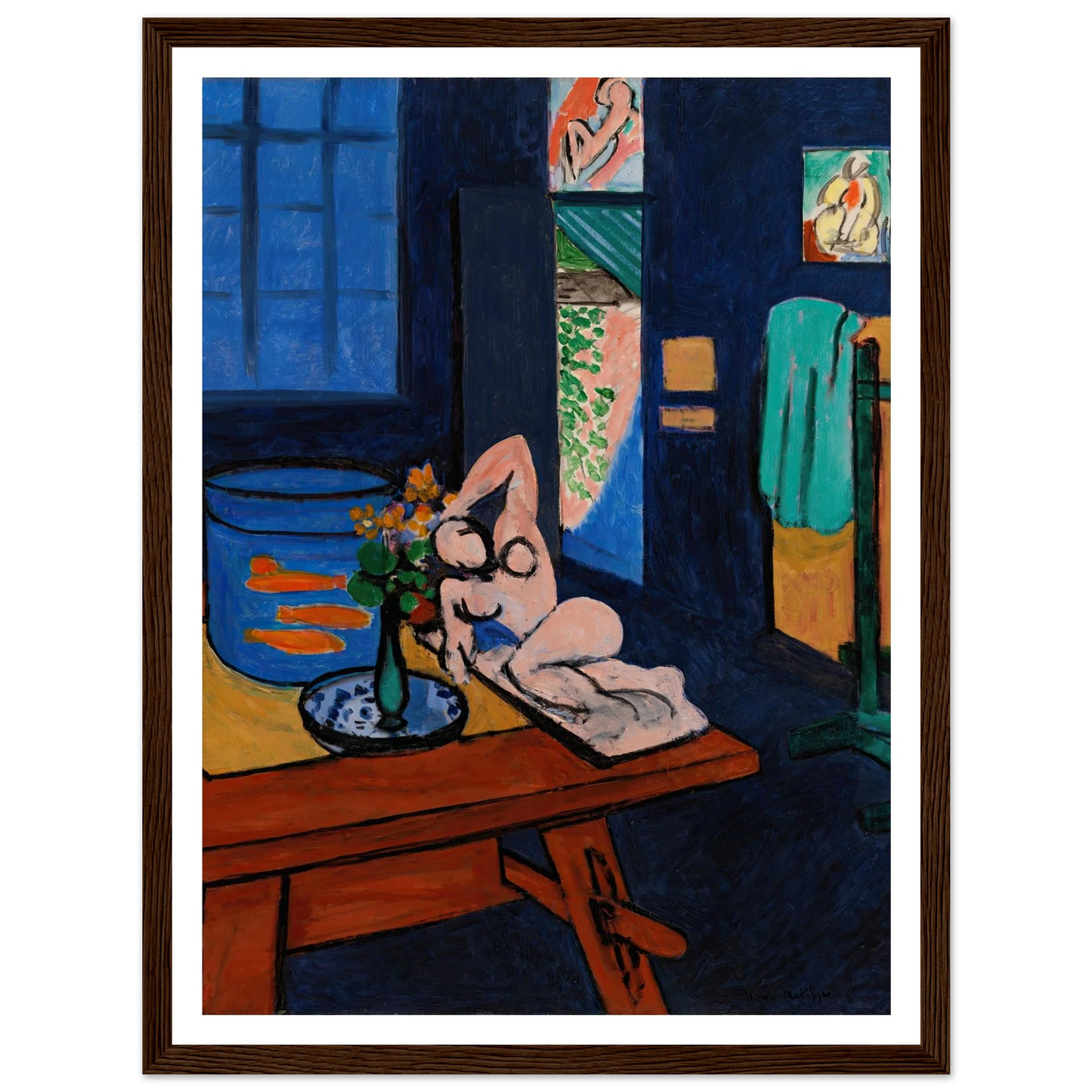 L’Atelier aux poissons rouges (1912) Art Print | Henri Matisse - Framed Poster - 30x40 cm / 12x16″ - Black frame
