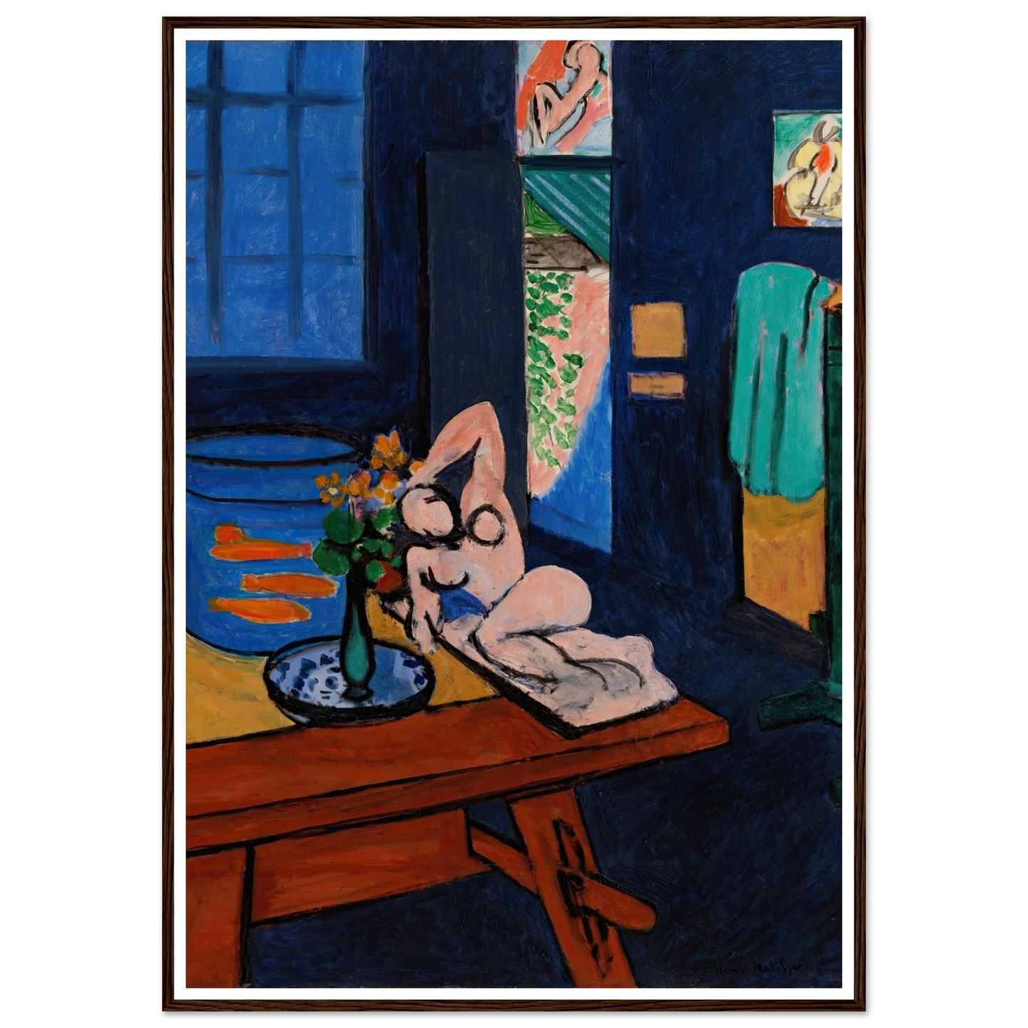 L’Atelier aux poissons rouges (1912) Art Print | Henri Matisse - Framed Poster - 30x40 cm / 12x16″ - Black frame