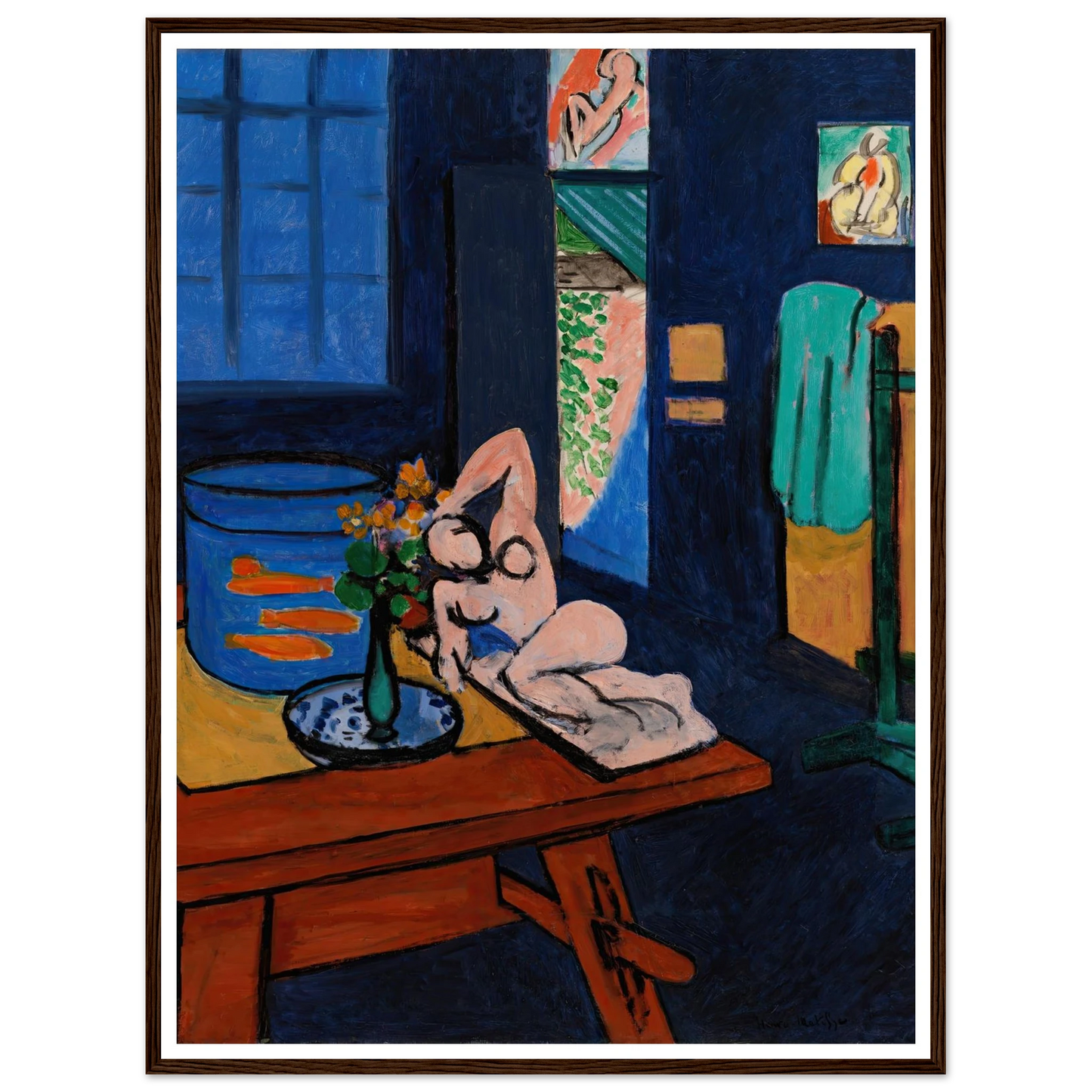 L’Atelier aux poissons rouges (1912) Art Print | Henri Matisse - Framed Poster - 30x40 cm / 12x16″ - Black frame