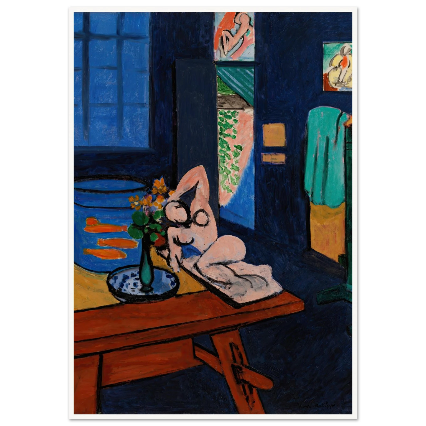 L’Atelier aux poissons rouges (1912) Art Print | Henri Matisse - Framed Poster - 30x40 cm / 12x16″ - Black frame