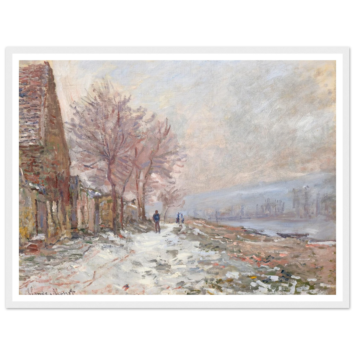 Lavacourt, l’hiver (1879) Art Print | Claude Monet - Framed Poster - 30x40 cm / 12x16″ - Black frame