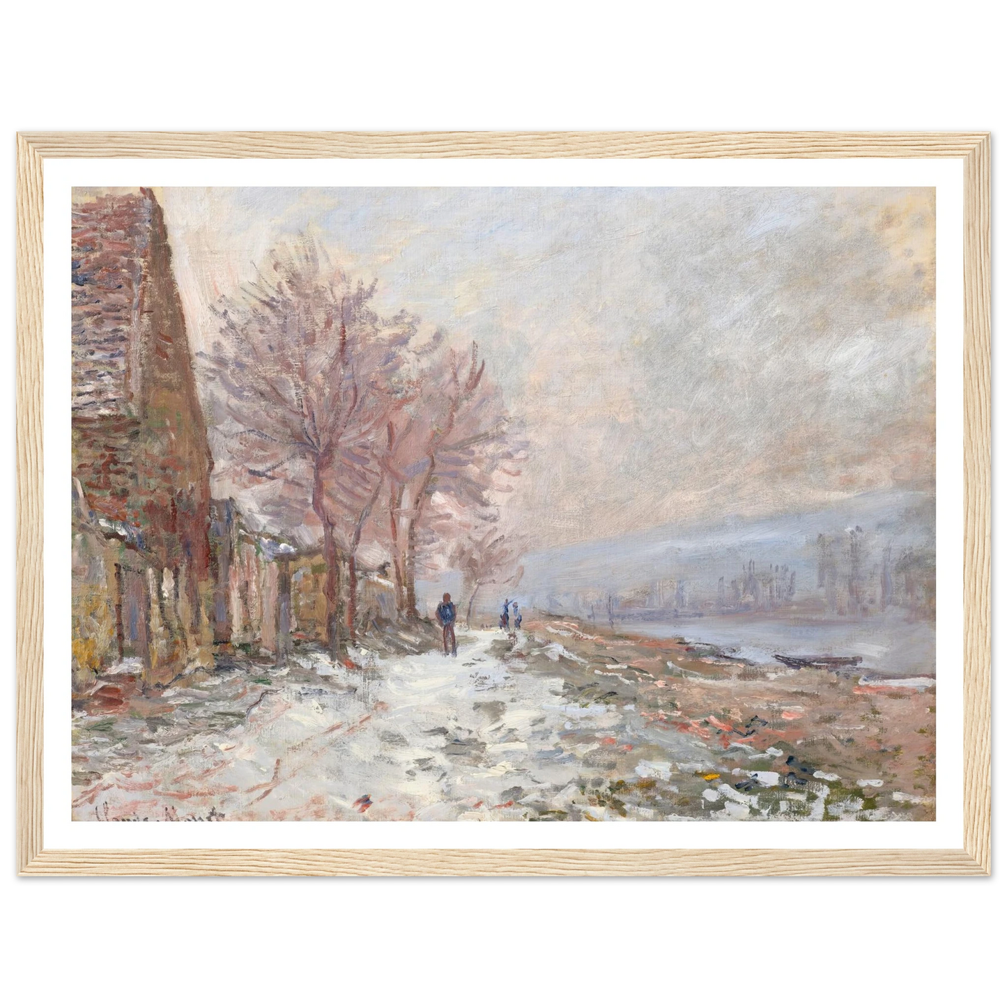 Lavacourt, l’hiver (1879) Art Print | Claude Monet - Framed Poster - 30x40 cm / 12x16″ - Black frame