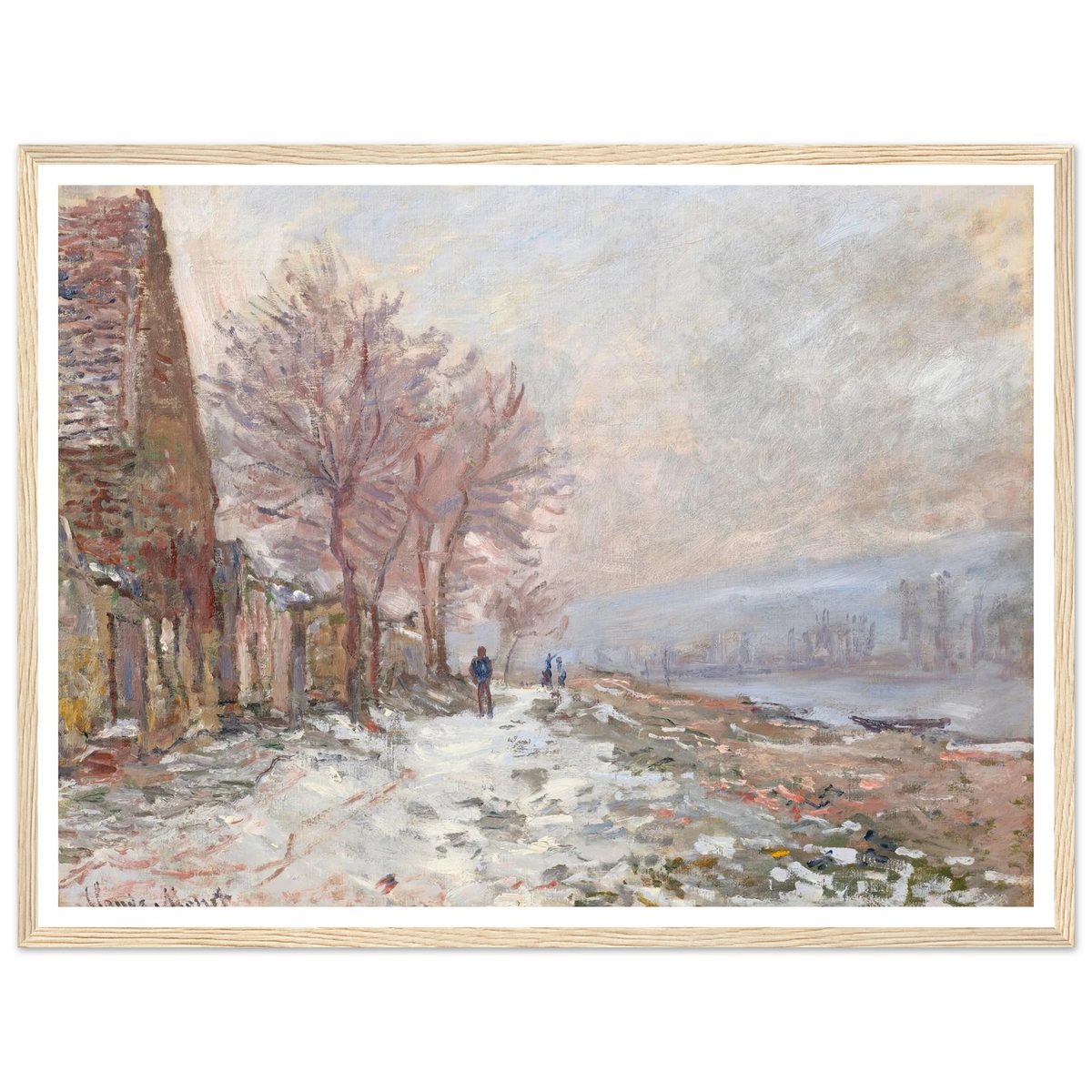Lavacourt, l’hiver (1879) Art Print | Claude Monet - Framed Poster - 30x40 cm / 12x16″ - Black frame