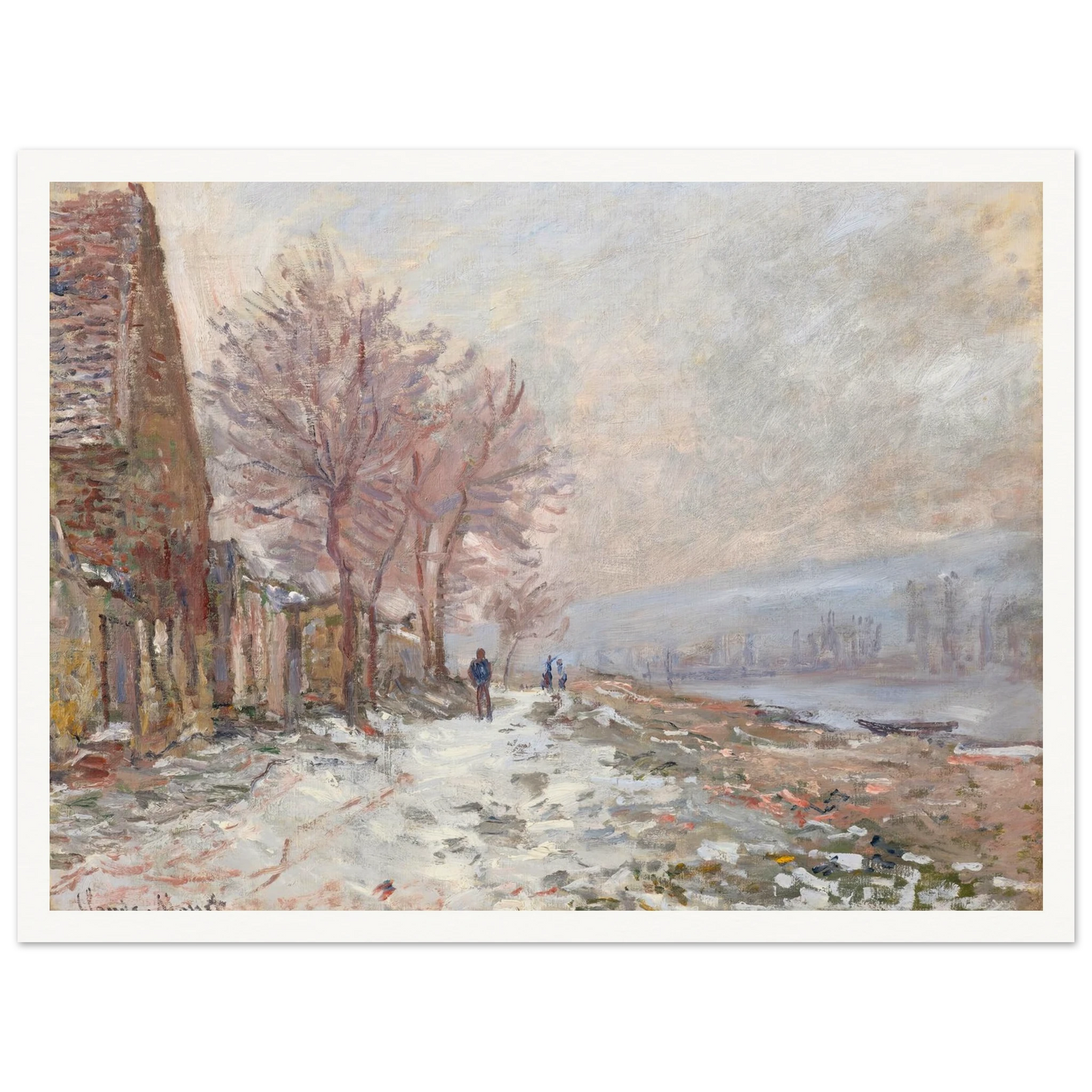 Lavacourt, l’hiver (1879) Art Print | Claude Monet - Framed Poster - 30x40 cm / 12x16″ - Black frame