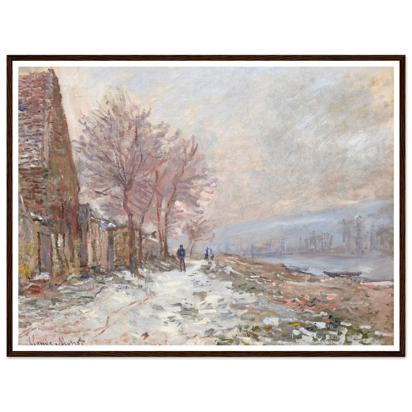 Lavacourt, l’hiver (1879) Art Print | Claude Monet - Framed Poster - 30x40 cm / 12x16″ - Black frame