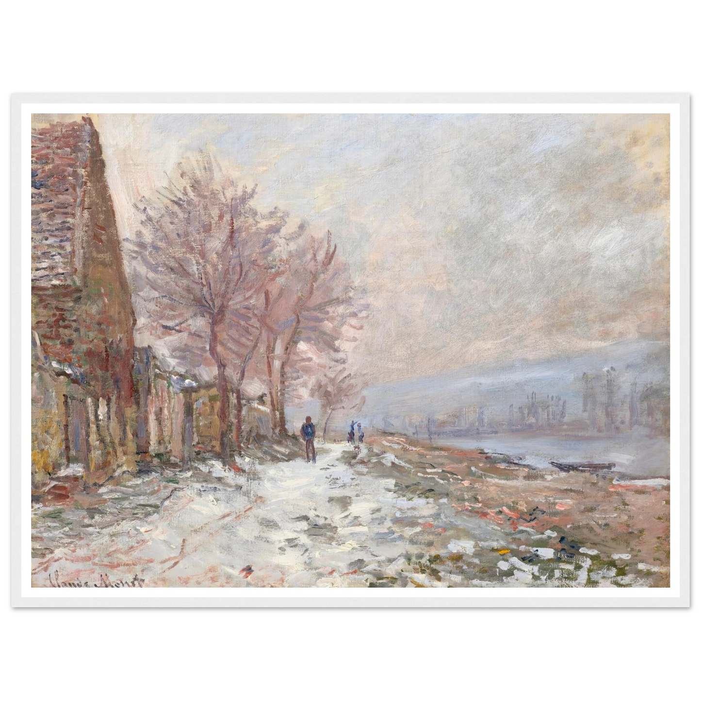 Lavacourt, l’hiver (1879) Art Print | Claude Monet - Framed Poster - 30x40 cm / 12x16″ - Black frame