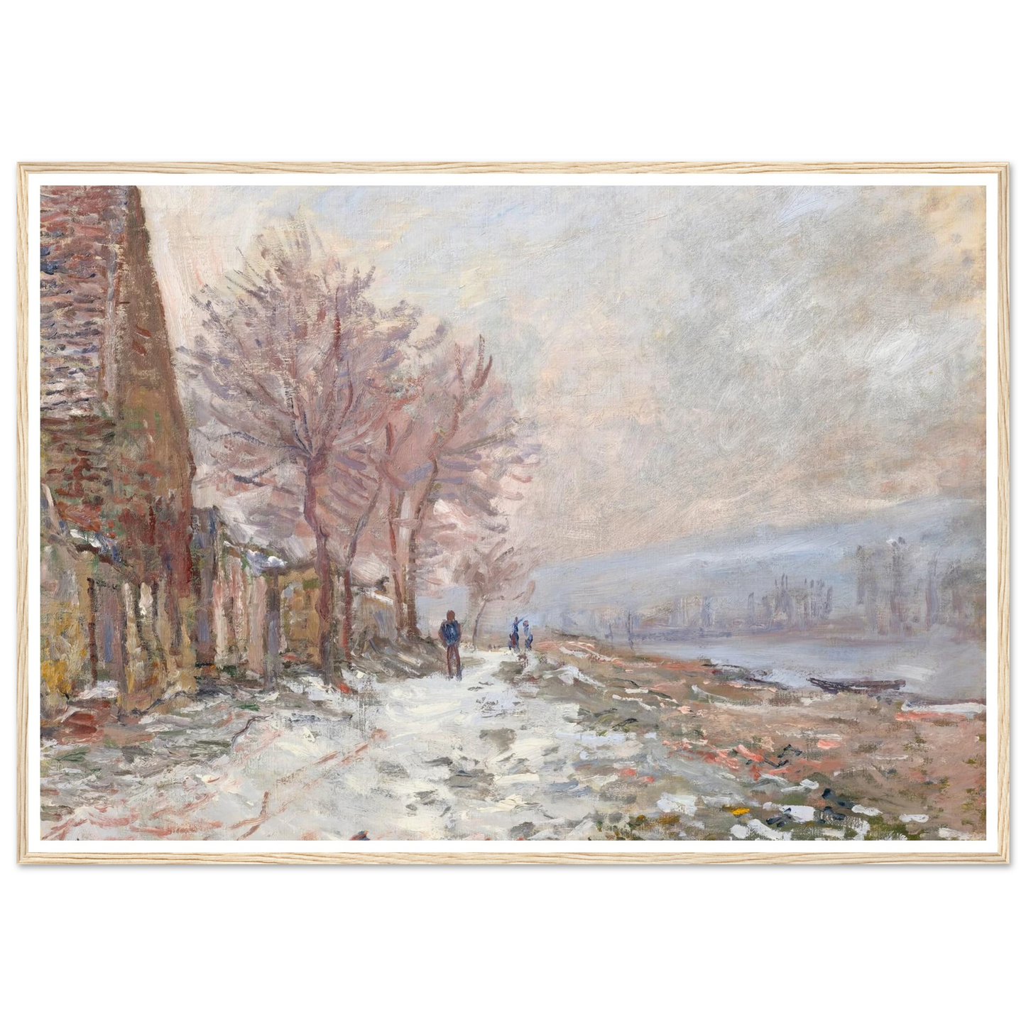 Lavacourt, l’hiver (1879) Art Print | Claude Monet - Framed Poster - 30x40 cm / 12x16″ - Black frame