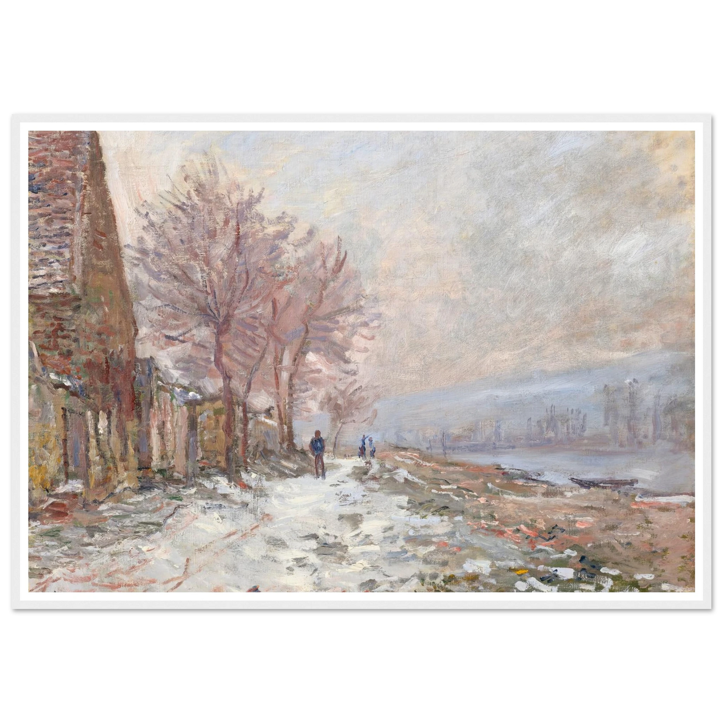 Lavacourt, l’hiver (1879) Art Print | Claude Monet - Framed Poster - 30x40 cm / 12x16″ - Black frame