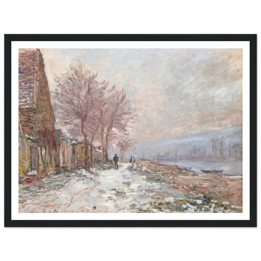 Lavacourt, l’hiver (1879) Art Print | Claude Monet - Framed Poster - 30x40 cm / 12x16″ - Black frame