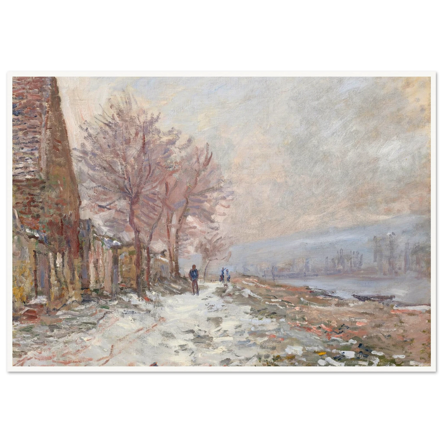 Lavacourt, l’hiver (1879) Art Print | Claude Monet - Framed Poster - 30x40 cm / 12x16″ - Black frame