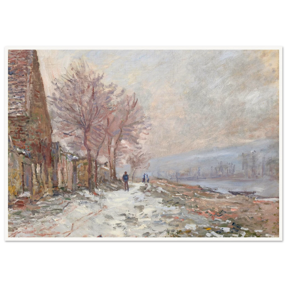 Lavacourt, l’hiver (1879) Art Print | Claude Monet - Framed Poster - 30x40 cm / 12x16″ - Black frame