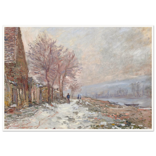 Lavacourt, l’hiver (1879) Art Print | Claude Monet - Framed Poster - 30x40 cm / 12x16″ - Black frame