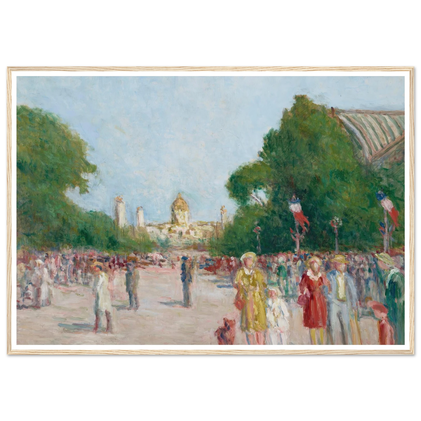 L’avenue Winston-Churchill, Paris Art Print | Maximilien Luce - Framed Poster - 30x40 cm / 12x16″ - Black frame