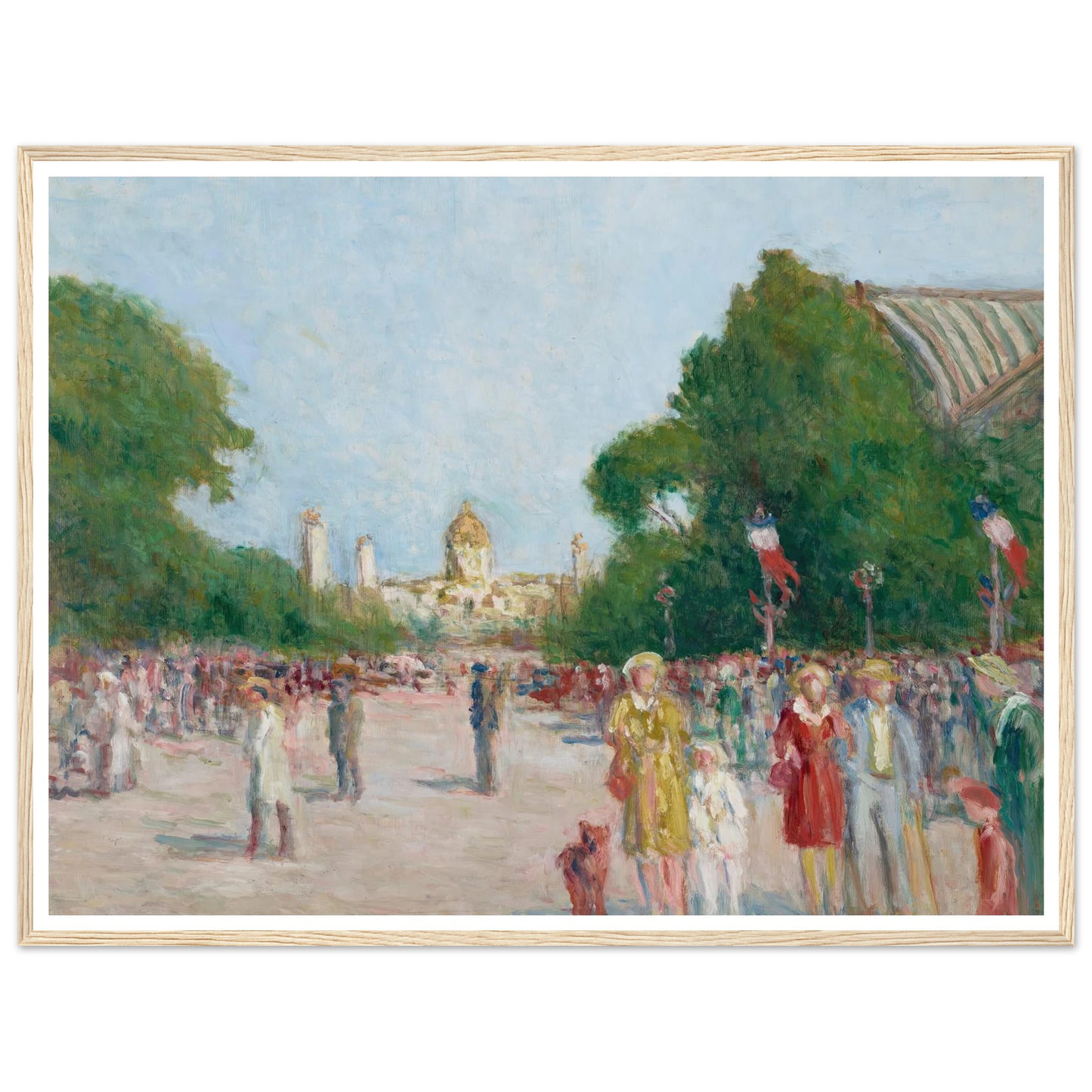 L’avenue Winston-Churchill, Paris Art Print | Maximilien Luce - Framed Poster - 30x40 cm / 12x16″ - Black frame
