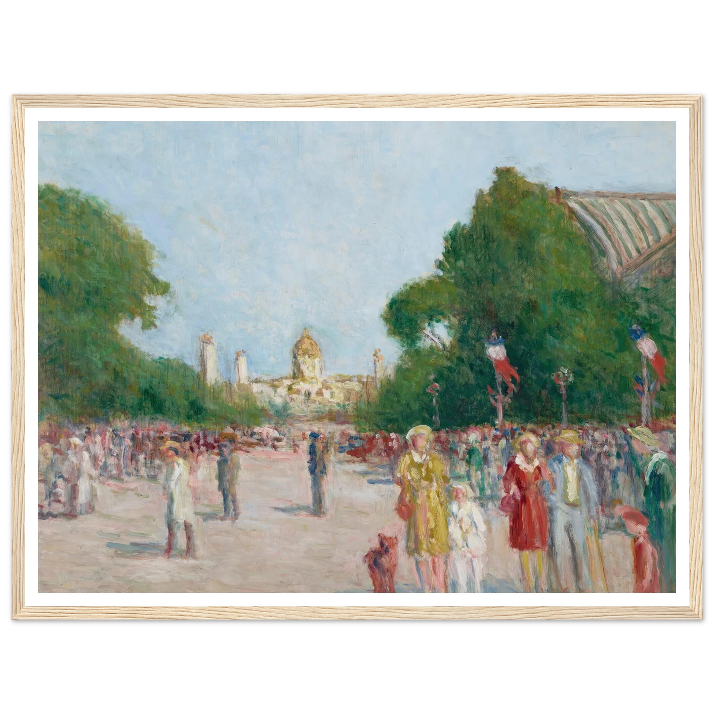 L’avenue Winston-Churchill, Paris Art Print | Maximilien Luce - Framed Poster - 30x40 cm / 12x16″ - Black frame