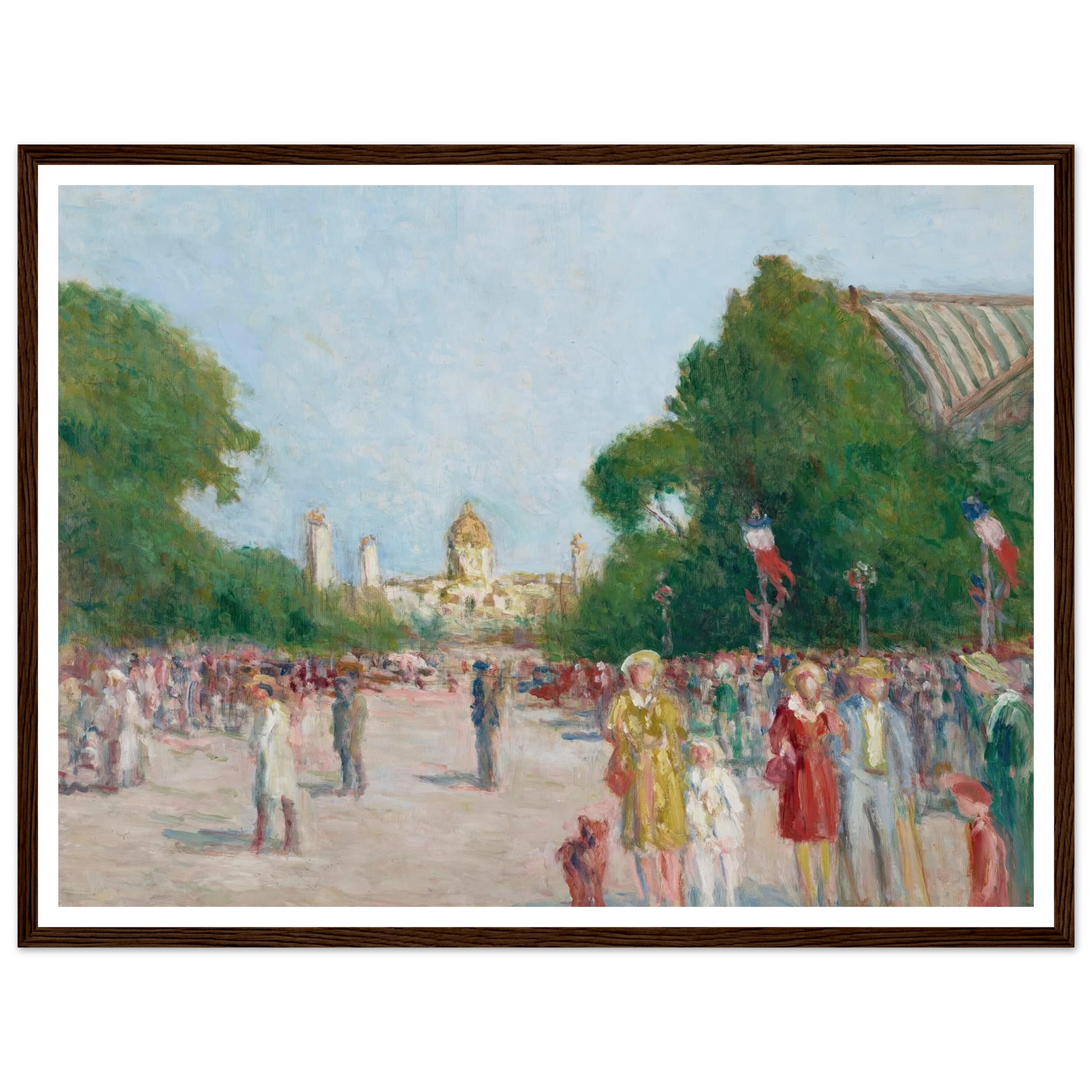L’avenue Winston-Churchill, Paris Art Print | Maximilien Luce - Framed Poster - 30x40 cm / 12x16″ - Black frame