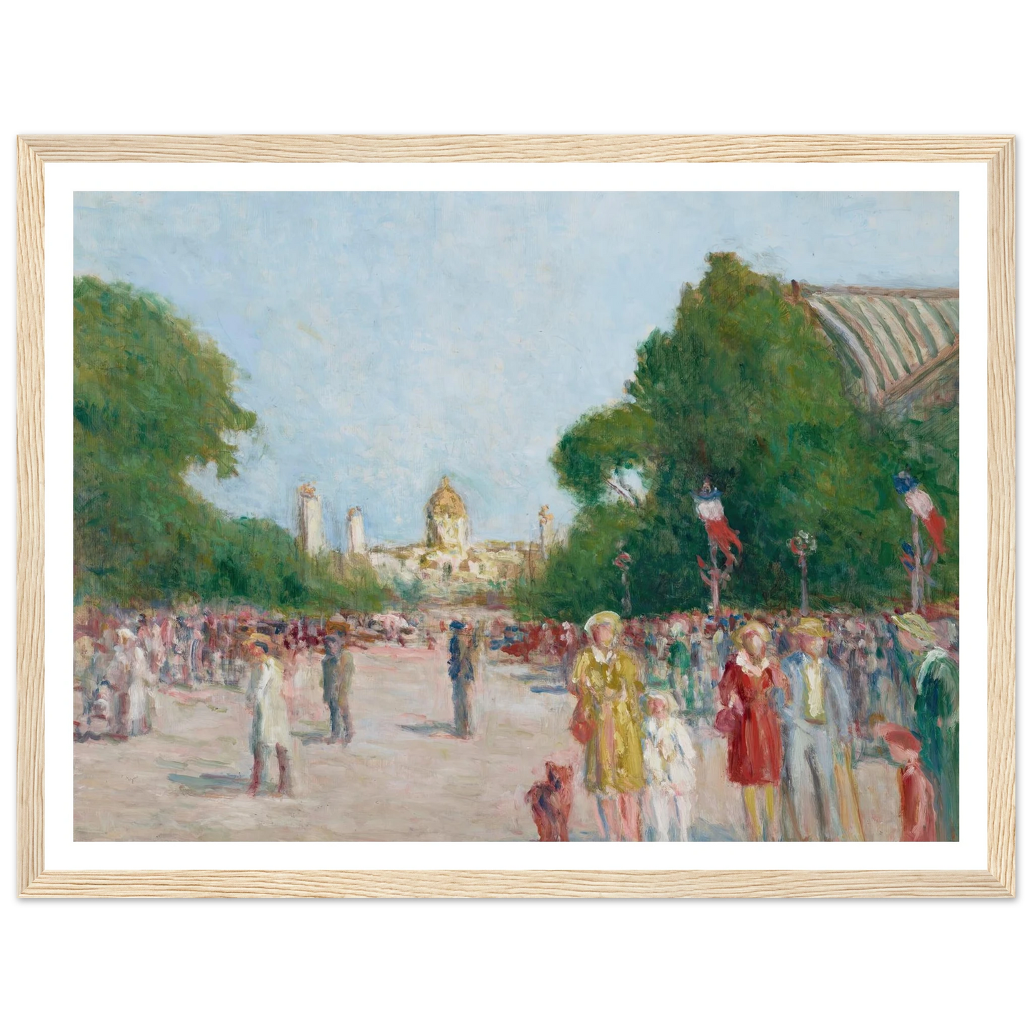 L’avenue Winston-Churchill, Paris Art Print | Maximilien Luce - Framed Poster - 30x40 cm / 12x16″ - Black frame