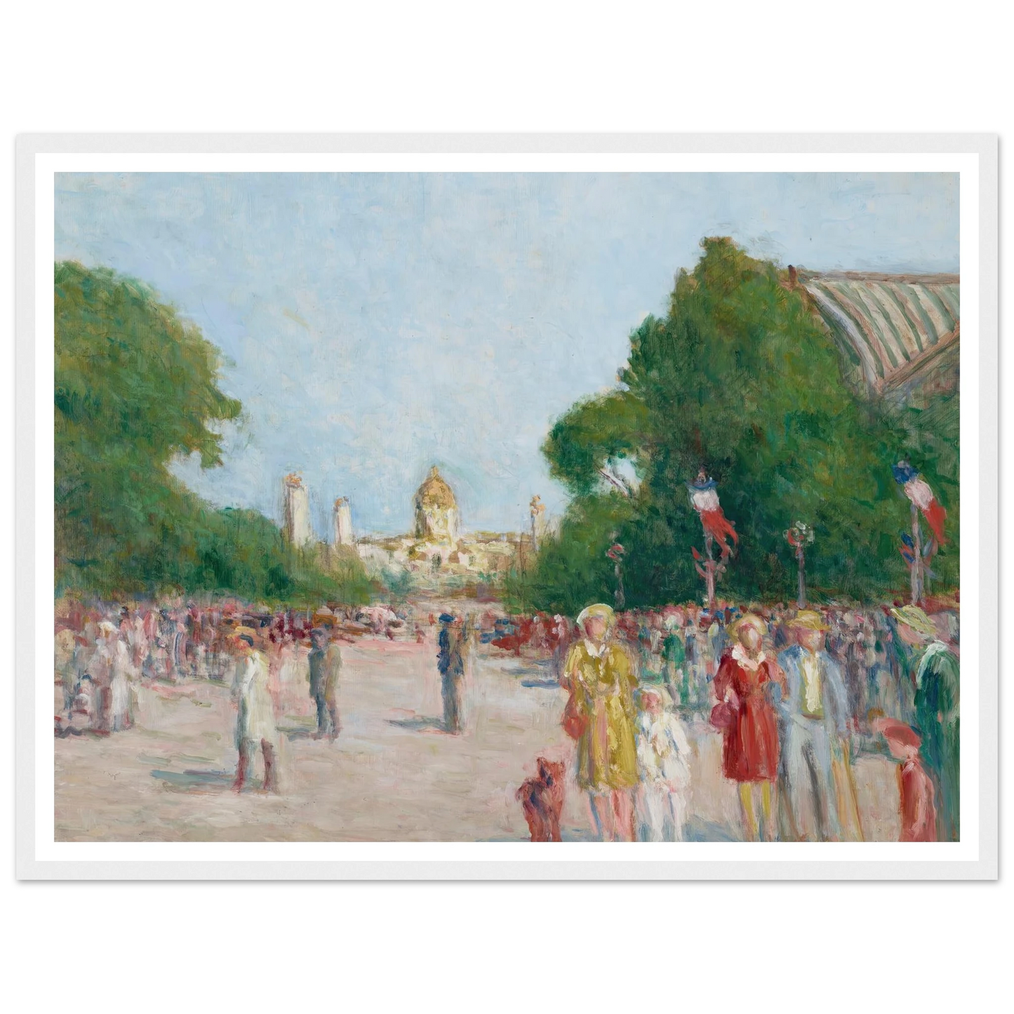 L’avenue Winston-Churchill, Paris Art Print | Maximilien Luce - Framed Poster - 30x40 cm / 12x16″ - Black frame