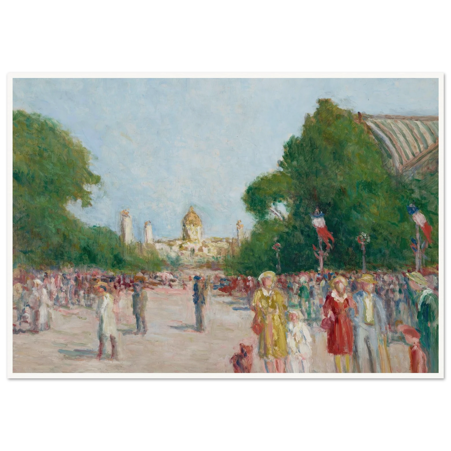 L’avenue Winston-Churchill, Paris Art Print | Maximilien Luce - Framed Poster - 30x40 cm / 12x16″ - Black frame