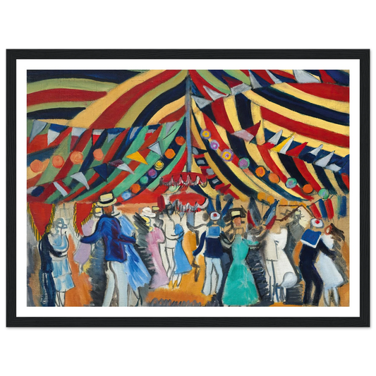 Le Bal (1920) Art Print | Raoul Dufy - Framed Poster - 30x40 cm / 12x16″ - Black frame