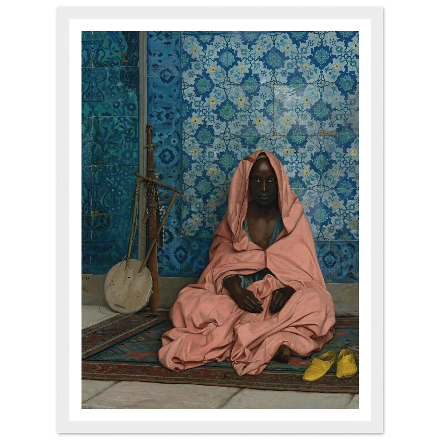 Le Barde Noir Art Print | Jean Leon Gerome - Framed Poster - 30x40 cm / 12x16″ - Black frame