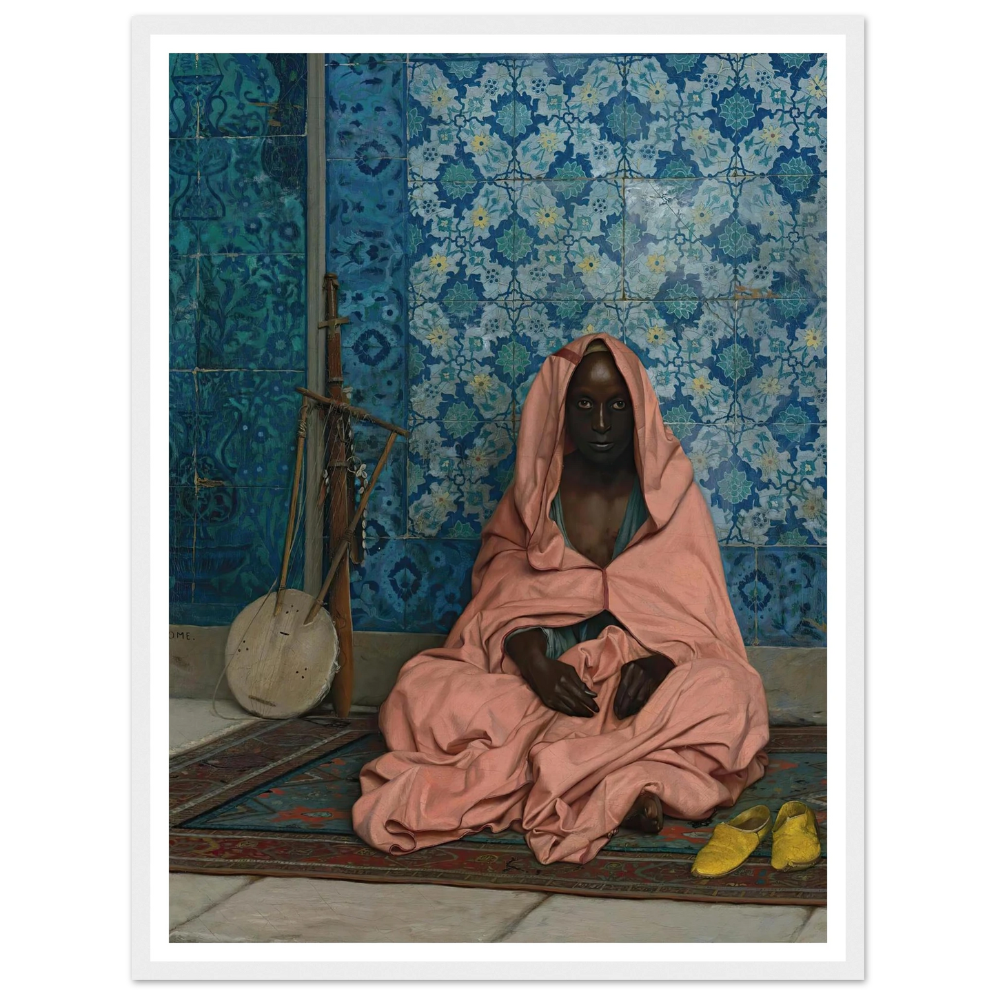 Le Barde Noir Art Print | Jean Leon Gerome - Framed Poster - 30x40 cm / 12x16″ - Black frame