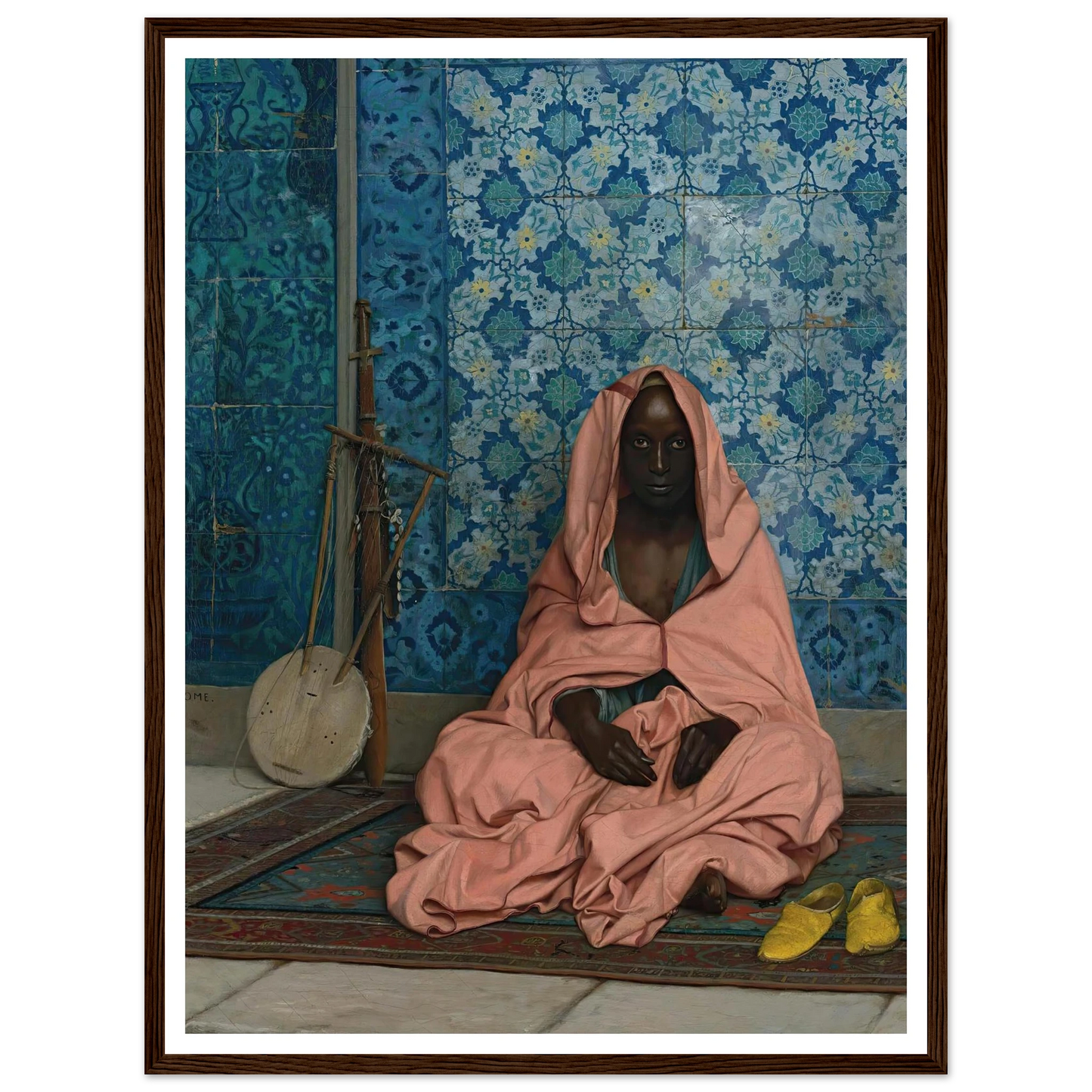 Le Barde Noir Art Print | Jean Leon Gerome - Framed Poster - 30x40 cm / 12x16″ - Black frame