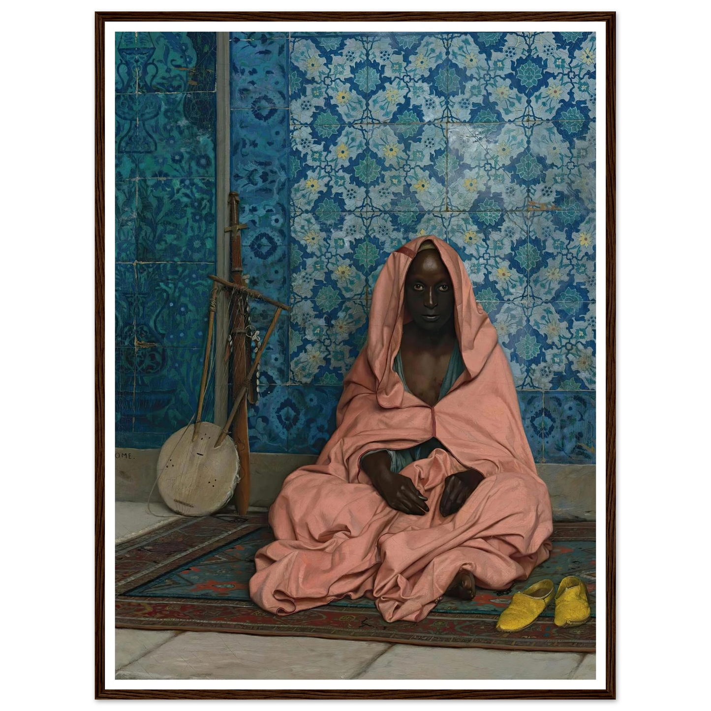 Le Barde Noir Art Print | Jean Leon Gerome - Framed Poster - 30x40 cm / 12x16″ - Black frame