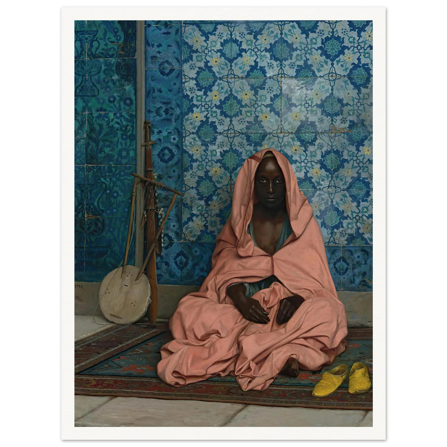 Le Barde Noir Art Print | Jean Leon Gerome - Framed Poster - 30x40 cm / 12x16″ - Black frame