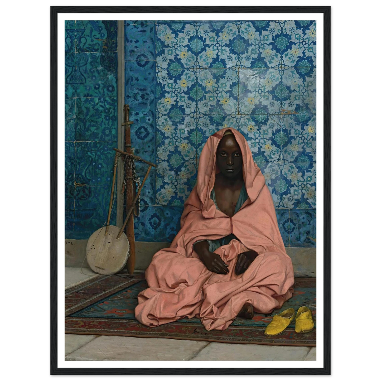 Le Barde Noir Art Print | Jean Leon Gerome - Framed Poster - 30x40 cm / 12x16″ - Black frame
