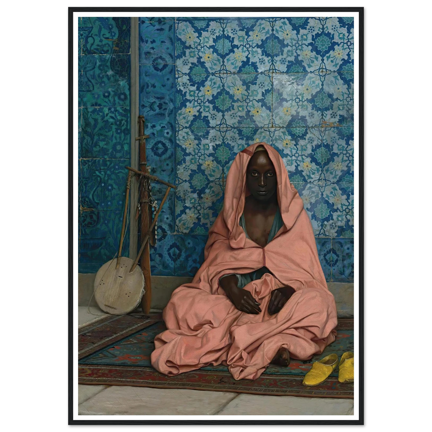 Le Barde Noir Art Print | Jean Leon Gerome - Framed Poster - 30x40 cm / 12x16″ - Black frame