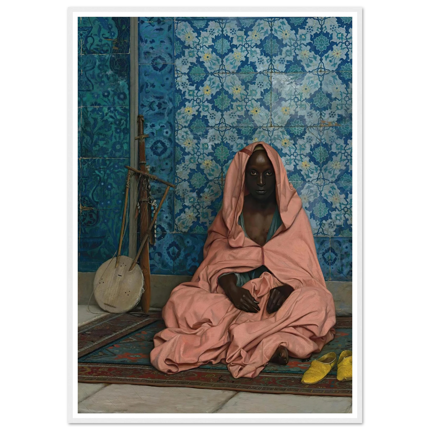 Le Barde Noir Art Print | Jean Leon Gerome - Framed Poster - 30x40 cm / 12x16″ - Black frame