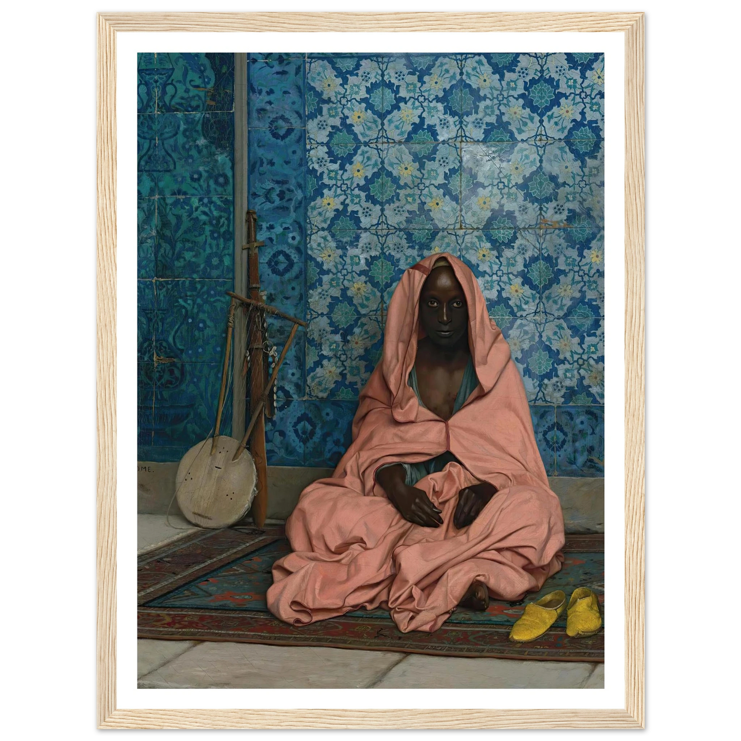 Le Barde Noir Art Print | Jean Leon Gerome - Framed Poster - 30x40 cm / 12x16″ - Black frame