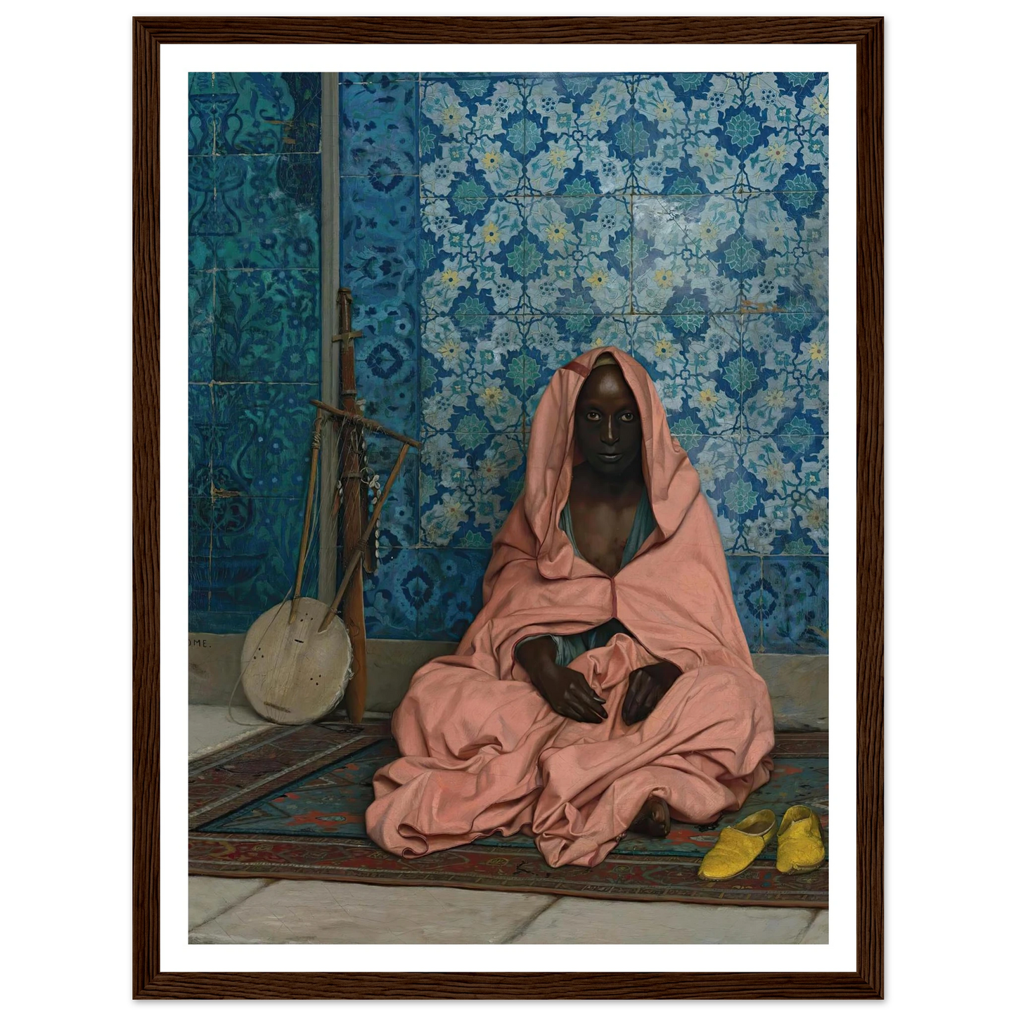 Le Barde Noir Art Print | Jean Leon Gerome - Framed Poster - 30x40 cm / 12x16″ - Black frame