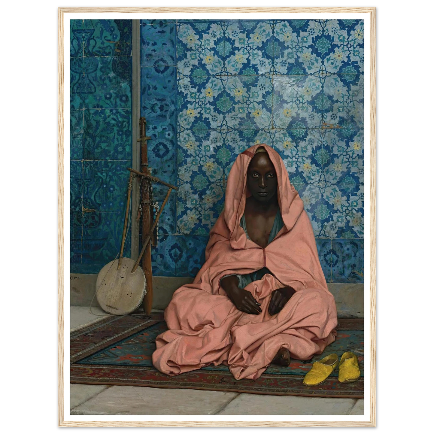 Le Barde Noir Art Print | Jean Leon Gerome - Framed Poster - 30x40 cm / 12x16″ - Black frame